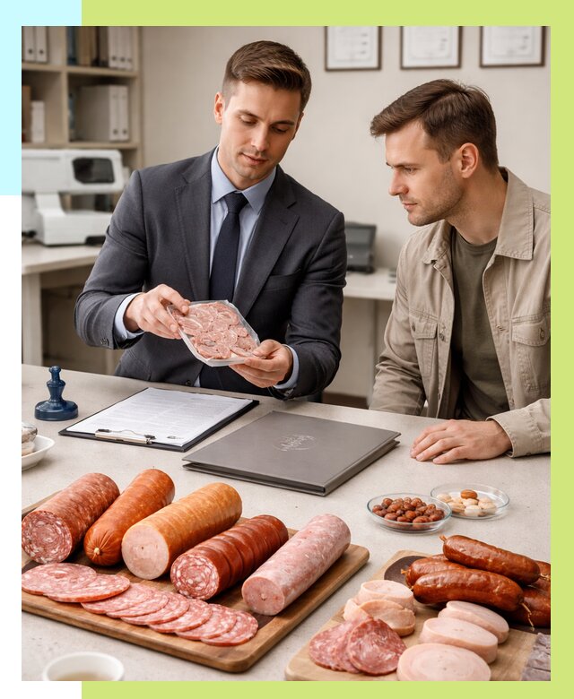 Сертификация колбасных изделий в Стерлитамаке от 7724 р. | Алешин-Стм