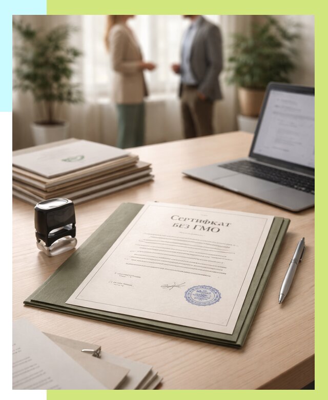 Сертификат без ГМО в Стерлитамаке от 7724 р. оформить срочно Алешин-Стм